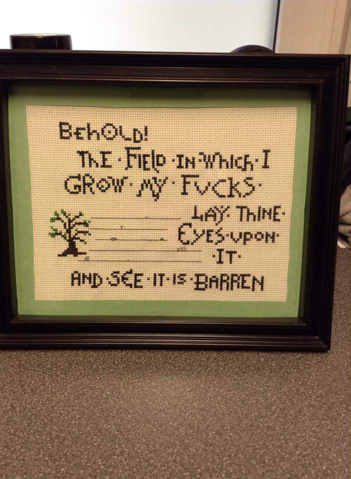 behold the field in which i grow my cross stitch - Behold! ThE Field InWhich I Grow.My. Fvcks. Lay Thine EyesYpon And 5E ItIsBarren