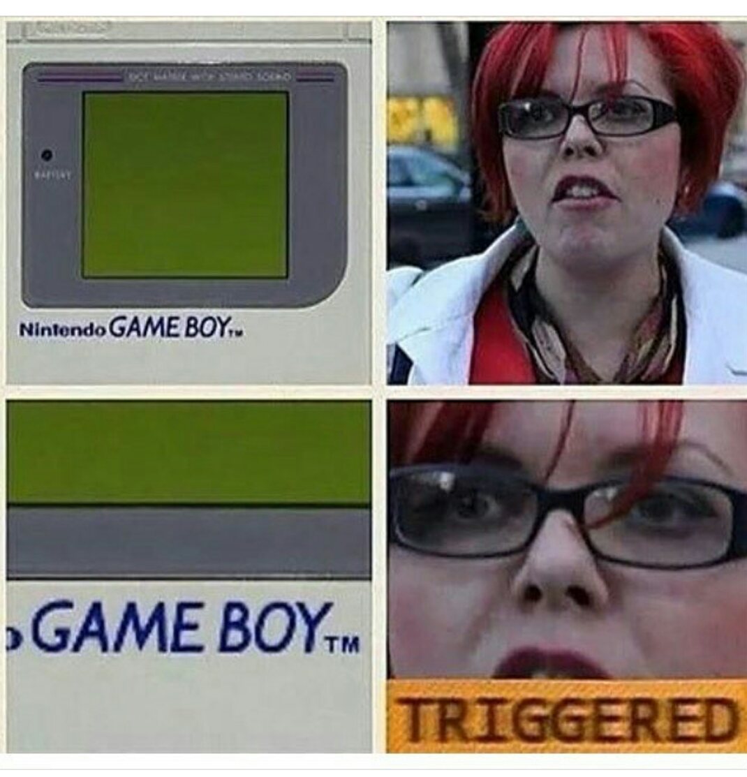 feminist memes - Nintendo Game Boy.. Game Boytm Triggered