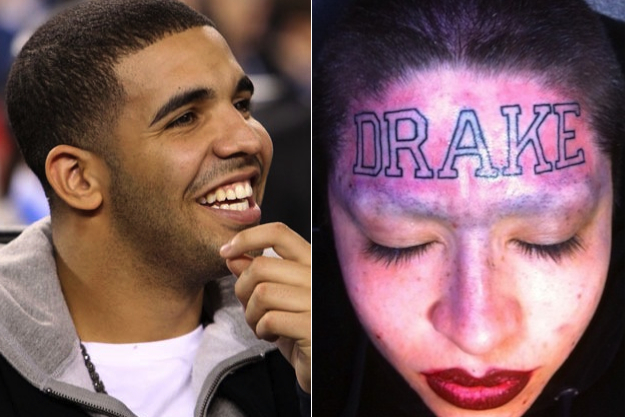 Drake face tattoo!