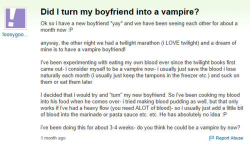 This chick has mastered the craft of vampirism.