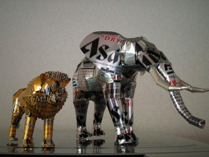 Awesome Sculptures Made From Recycled Cans