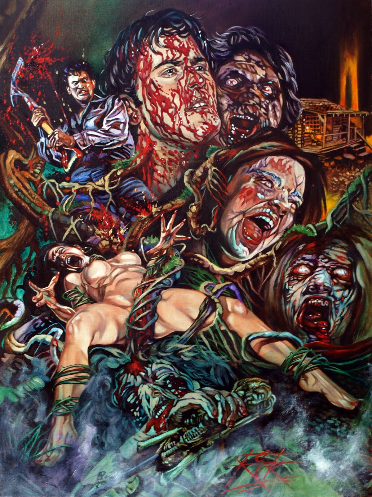 A Collection Of Horror Movie Artwork