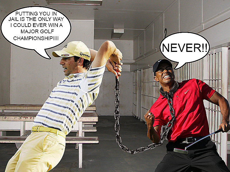 Sergio locks up Tiger in jail!