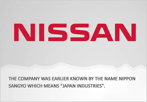 Nissan The Company Was Earlier Known By The Name Nippon Sangyo Which Means "Japan Industries".