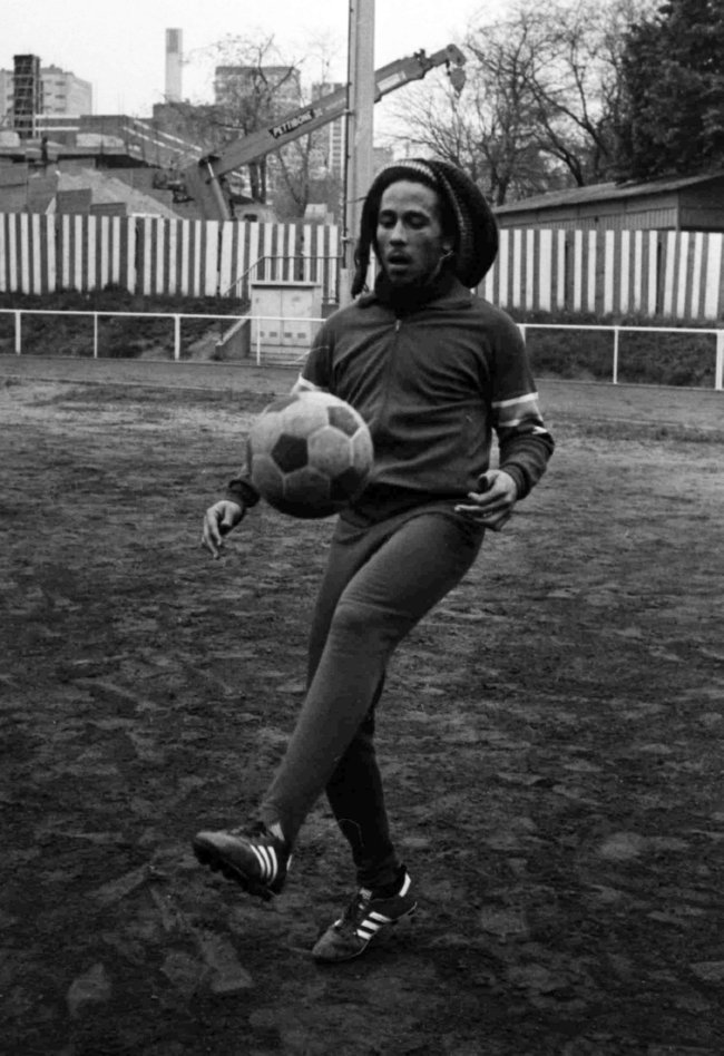 bob marley playing football