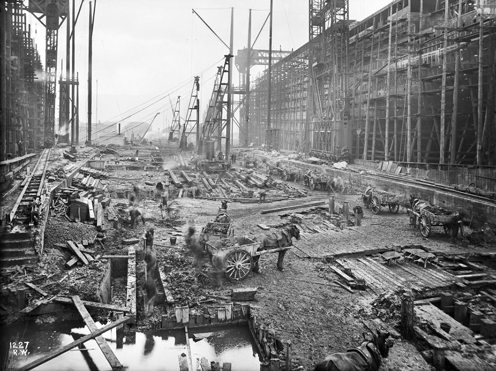 Start of the Construction of the Titanic