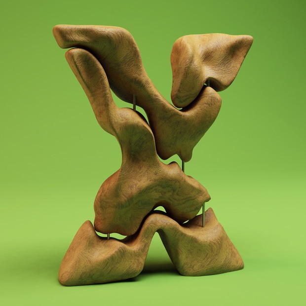 The Sculpted Alphabet by Foreal