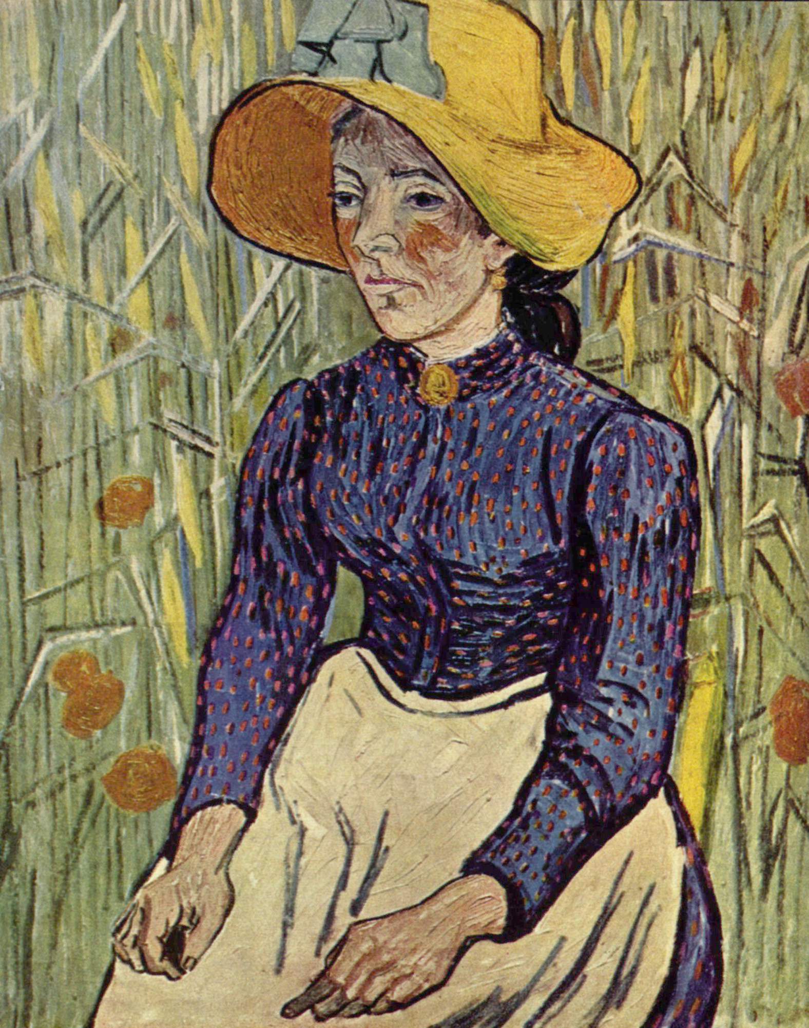 Peasant Woman Against a Background of Wheat by Vincent van Gogh 63.1 Million
