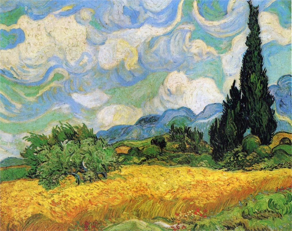 A Wheatfield with Cypresses by Vincent van Gogh 84.1 Million