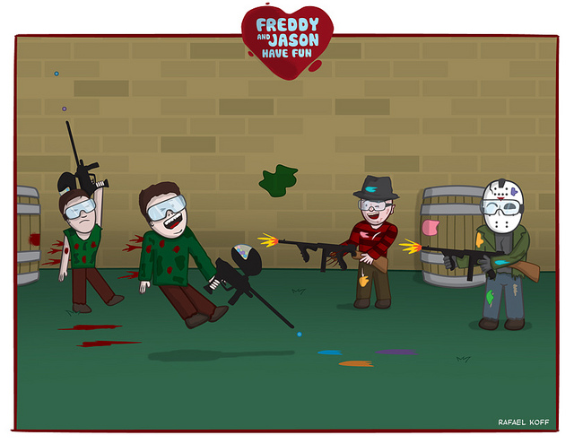 Freddy And Jason Have Fun By Rafael Koff