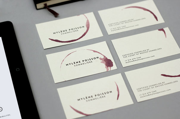 Sommeliere Wineglass Business Card