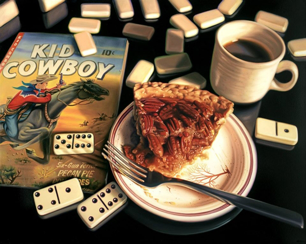 Photorealistic Paintings Featuring Comics And Snacks