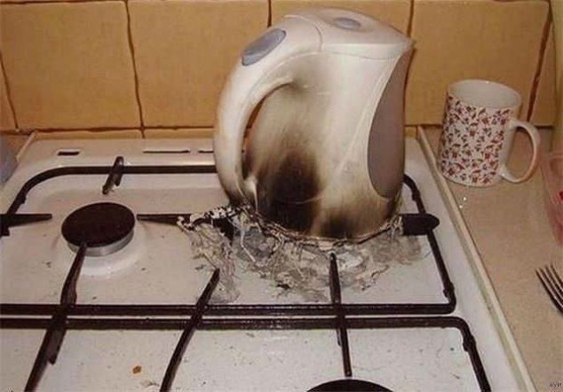 Always place your electric kettle on a gas stove..it's just faster that way