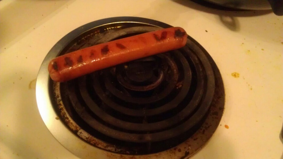"Grilled" hot dog