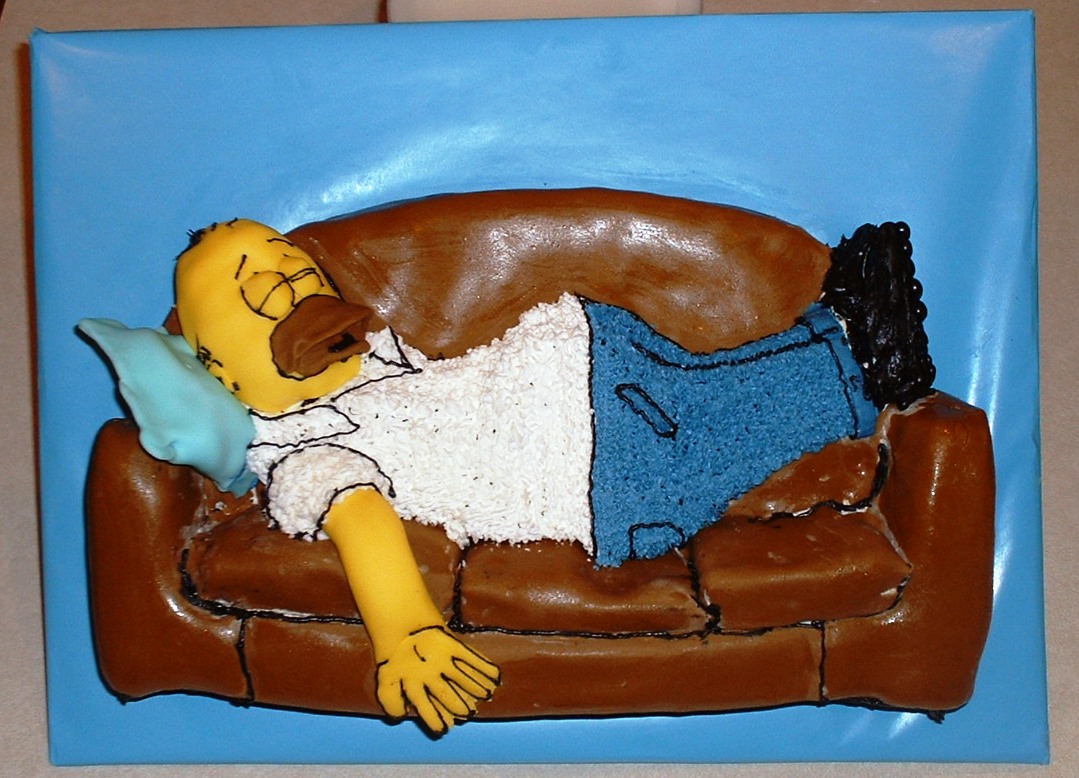 Bad Homer Simpson Cake