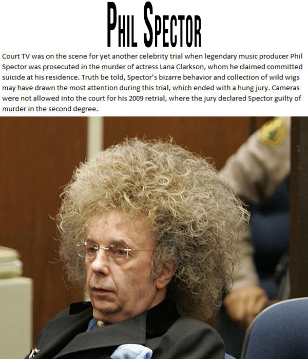 phil spector - Paul Spector Court Tv was on the scene for yet another celebrity trial when legendary music producer Phil Spector was prosecuted in the murder of actress Lana Clarkson, whom he claimed committed suicide at his residence. Truth be told, Spec