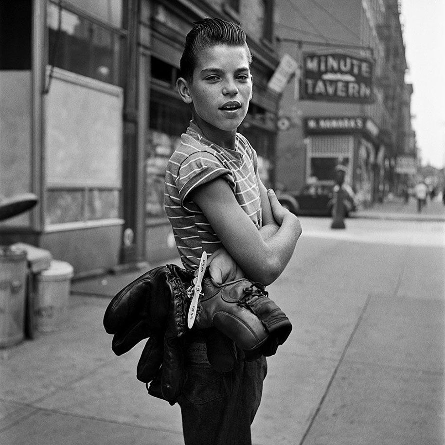 Young kid on the Streets of New York,1954