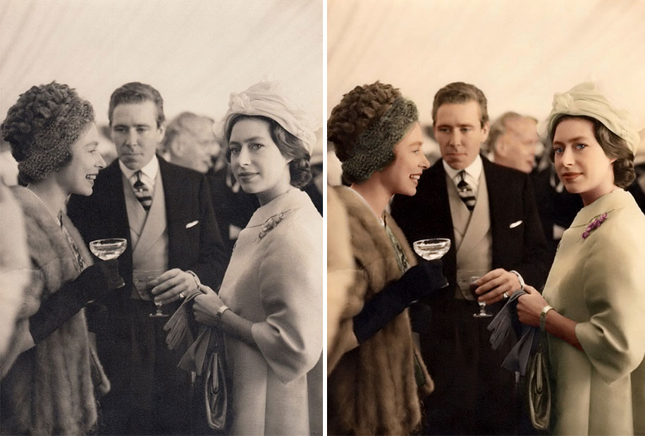 Princess Margaret and Queen Elizabeth