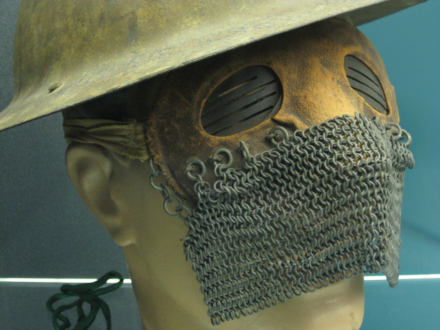 Splatter Masks,were used by tank crews in World War I to protect themselves from lead paint fragments