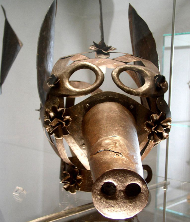 Schandmaskes or Shame Masks,These were used by Germans as punishment in the 17th and 18th centuries