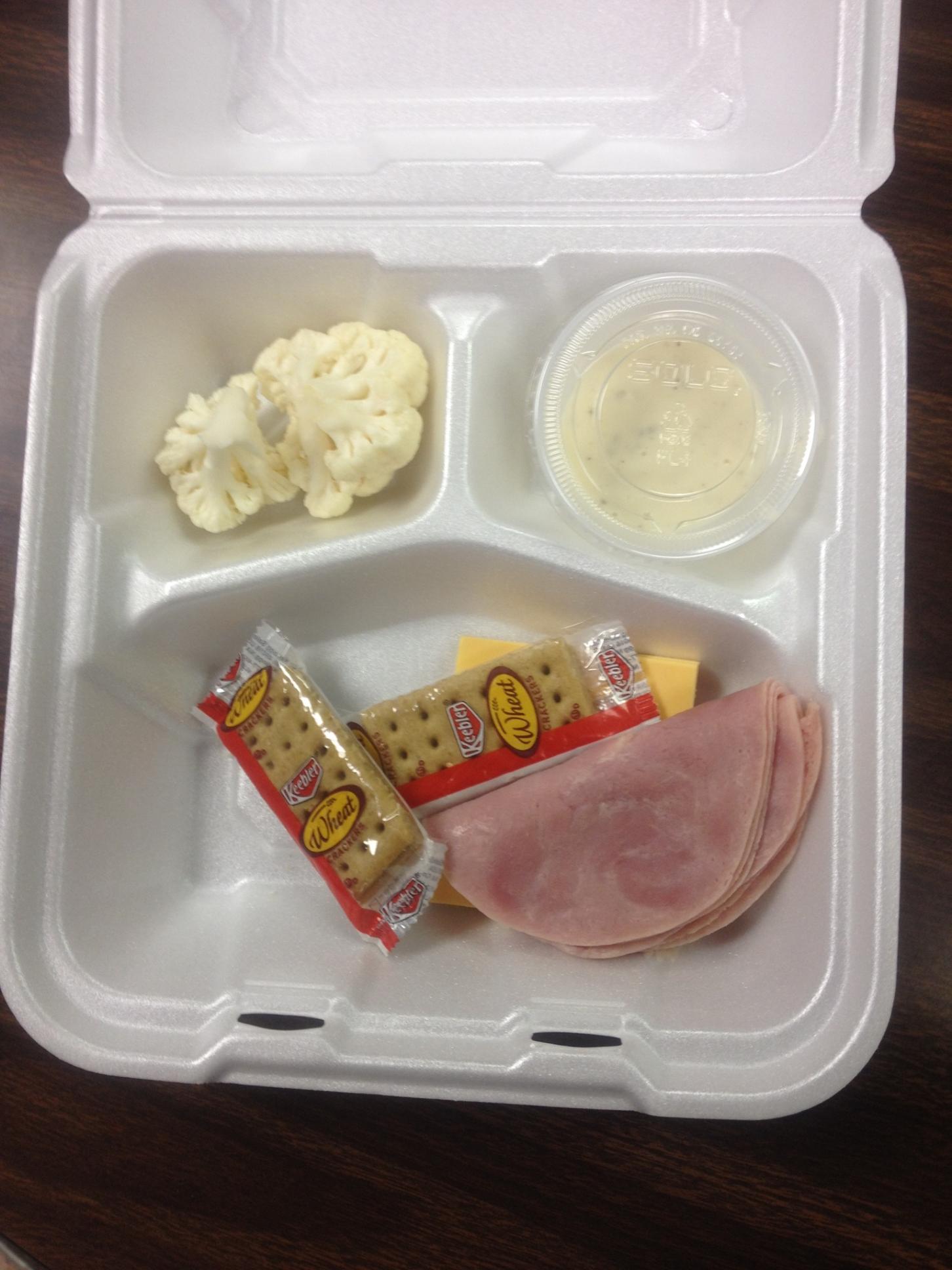 Student Kaytlin Shelton took a photo of the skimpy lunch and showed it to her parents. Lunch meat, a couple of crackers, a slice of cheese and two pieces of cauliflower qualified as lunch in Chickasha Public Schools. The Obama's care about your children...right?