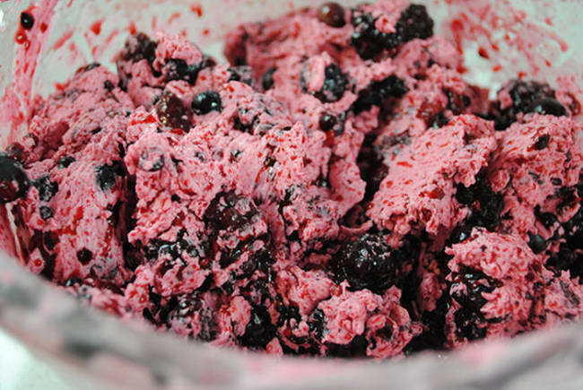 Akutaq Eskimo Ice Cream, Served in Alaska, this not-so-sweet treat is made of reindeer fat, seal oil, freshly fallen snow, berries and ground fish