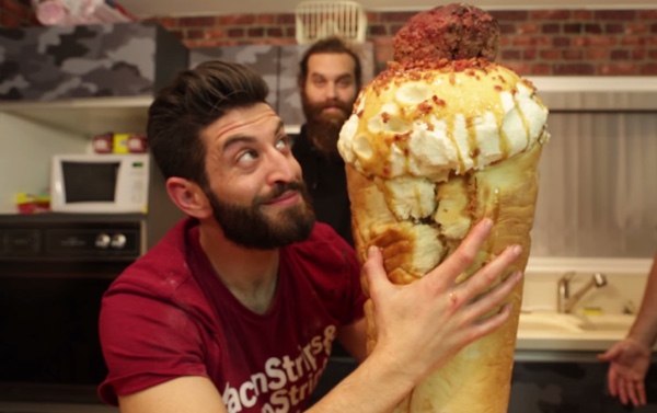 A four-foot-tall ice cream cone. No big deal, except it's made entirely out of meat.