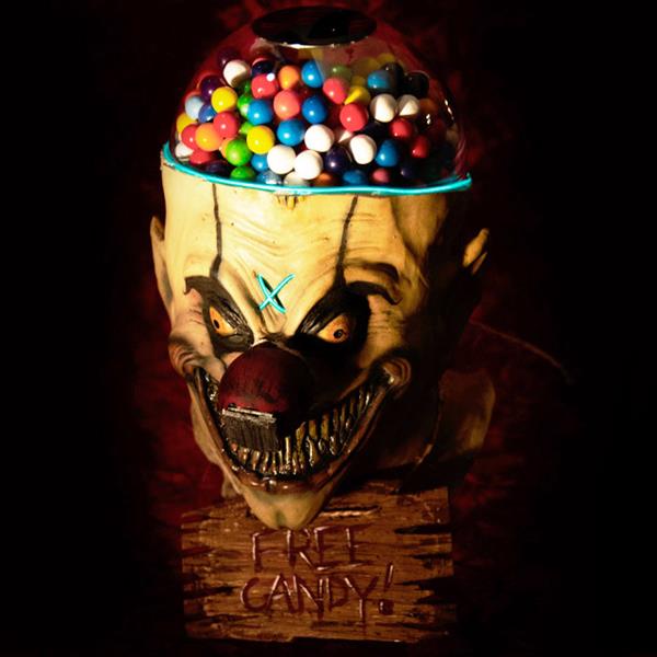 Get free candy from this creeptastic gum-ball machine, IF YOU DARE.