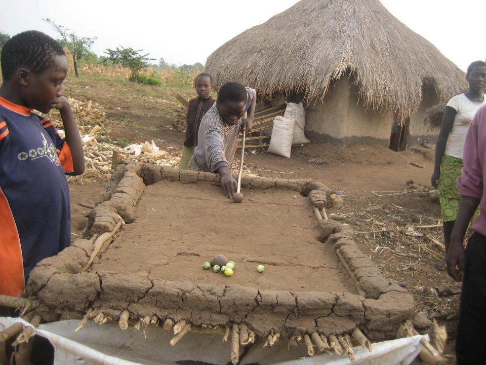 You make a pool table out of mud