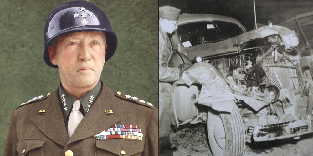George S. Patton, famous general of World War Two was killed in a Cadillac crash