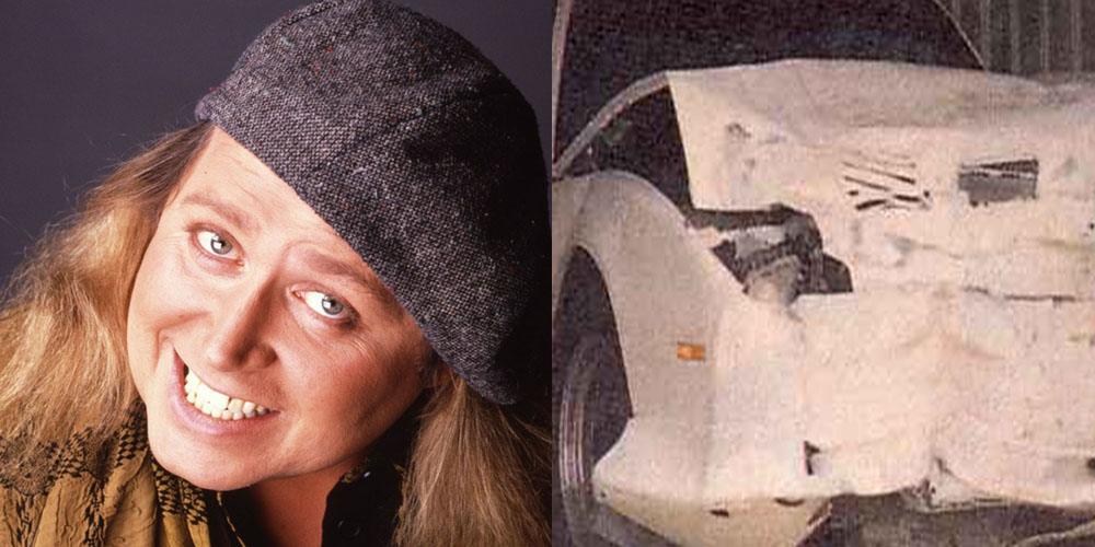 Sam Kinison died April 10, 1992, died after his white 1989 Pontiac Trans Am was struck head-on