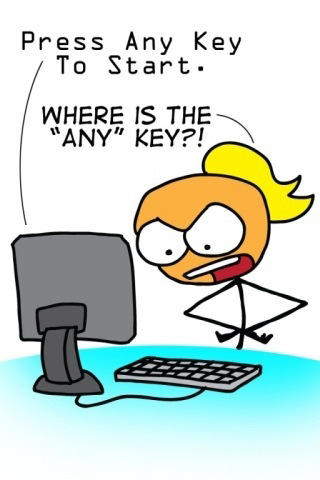 press any key to start - Press Any Key To Start. Where Is The "Any" Key?!
