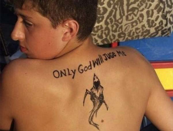 only god can judge me tattoo fail - Only God Will Juge Me