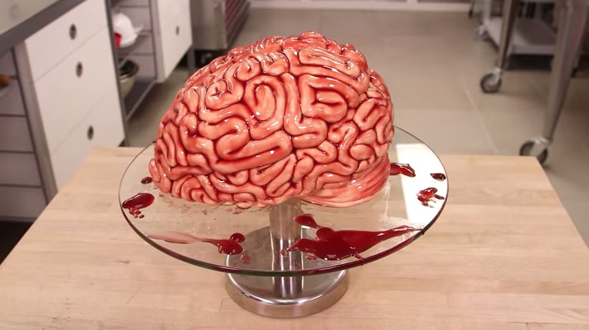 halloween brain cake