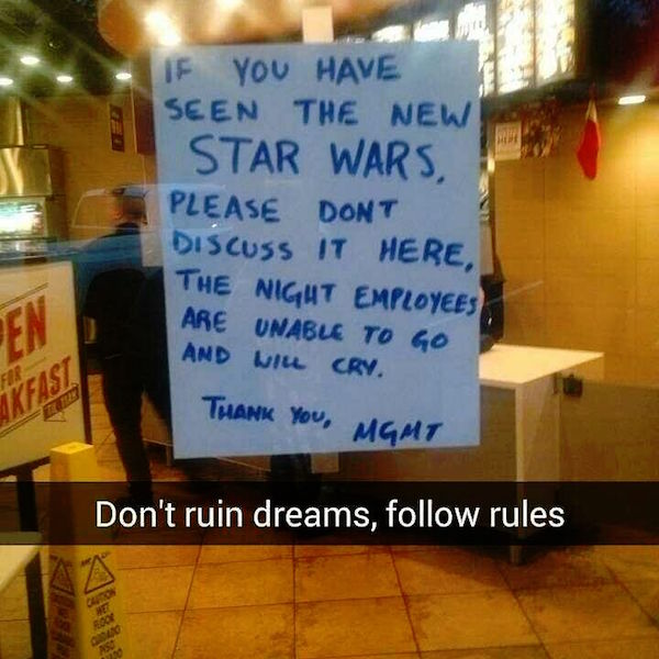 Don't ruin dreams, follow rules...