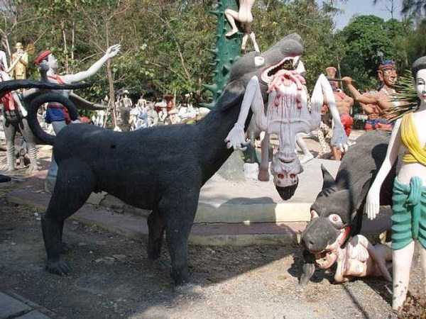 Creepy Hell Theme Park In Thailand