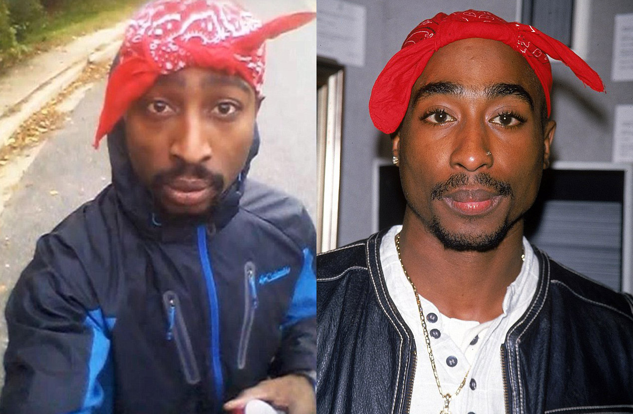 The latest 'proof' that the rapper is not dead is a selfie included in a YouTube video allegedly showing Tupac - or a man who looks similar to him...