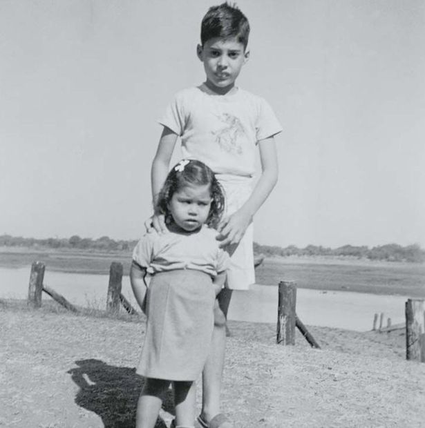 Freddie Mercury as a child with his sister