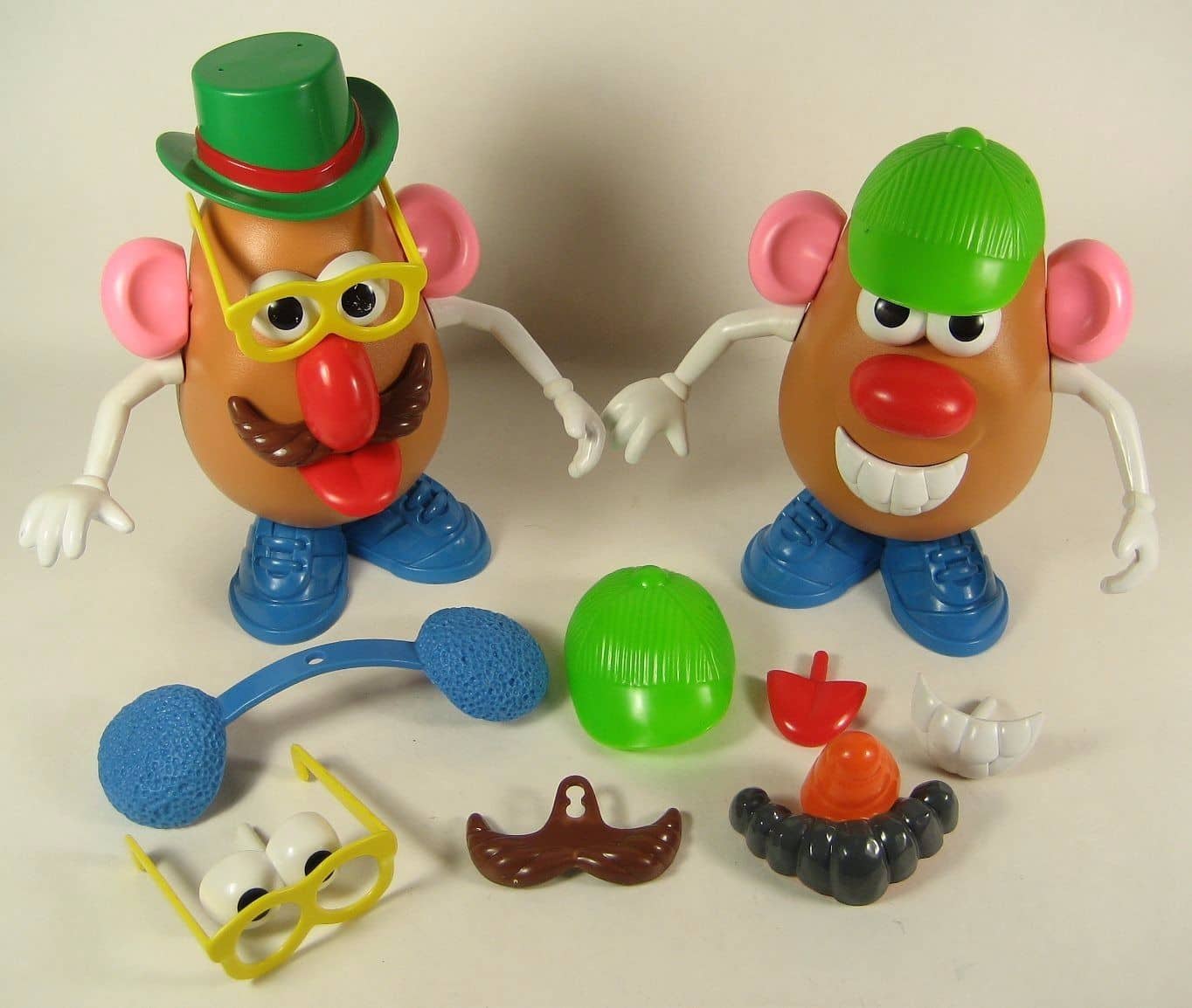 Mr. Potato Head,Even though Mr. Potato Head was developed and distributed by Hasbro beginning in 1952, it cannot be denied that any kid worth his salt in the 1980s had one. Most of the time, they were missing an eye or an arm or other limb or accessory.