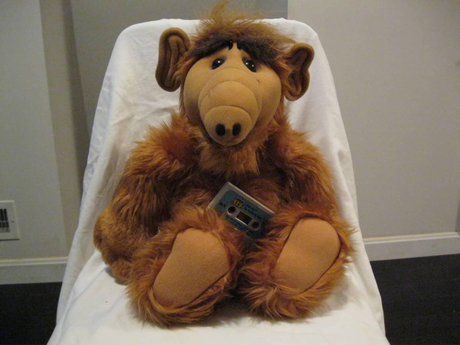 The Talking Alf Doll,Who doesn’t remember Alf? That lovable alien from the planet Melmac who lands in the garbage of a typically suburban family. He’s lovable, furry and an absolute cat lover.