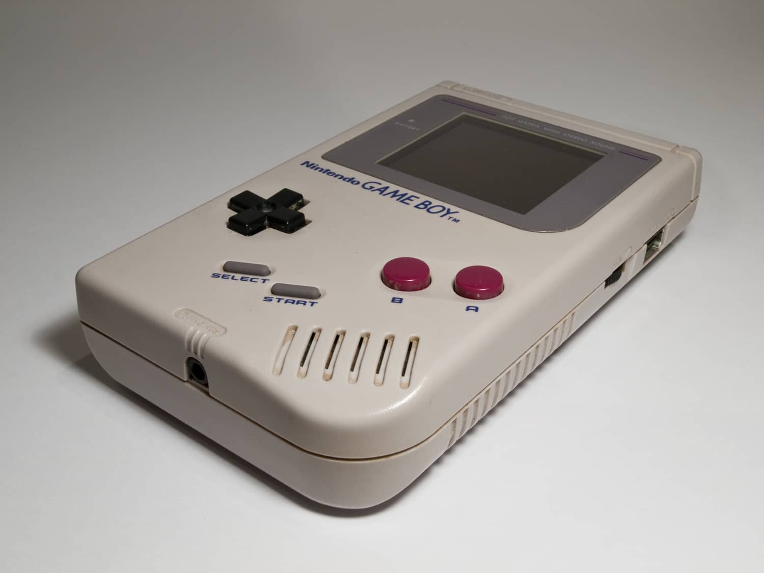Nintendo Game Boy, It has a brilliant greenish screen and dark colored 8-bit graphics and stereo sound that were the dreams and nightmares of any true gamer of the age.