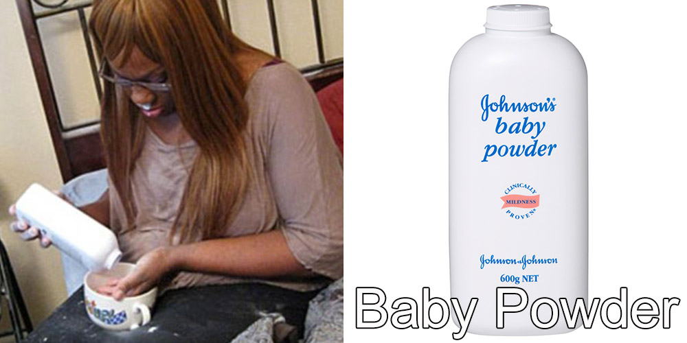Addicted to Snorting Baby Powder:  Jaye  estimates that she has snorted 1,125 pounds - around half a ton - of powder since her obsession began.