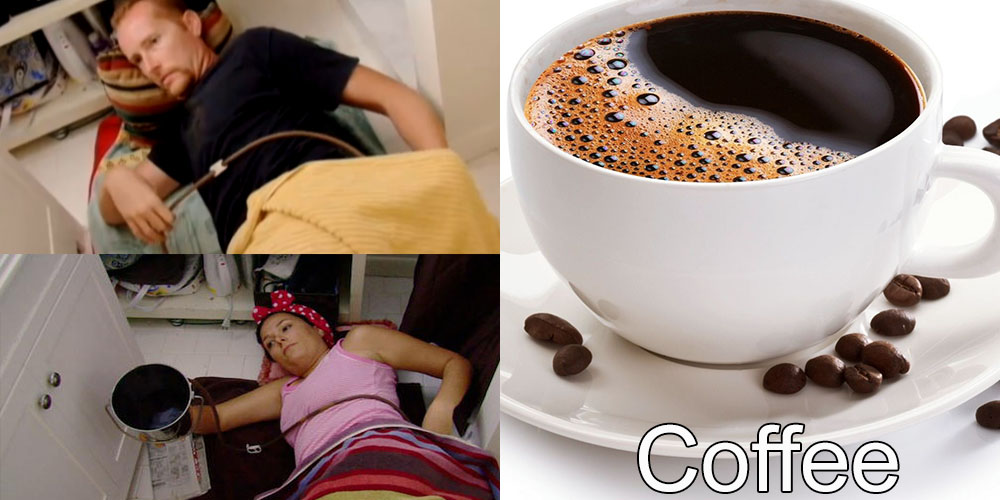 Addicted to Coffee Enemas: Mike and Trina admits they perform their caffeinated enema at least four times a day.