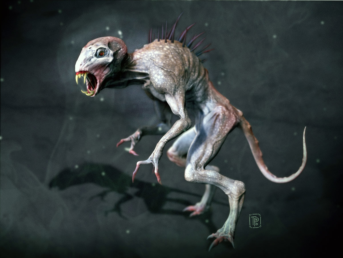 Chupacabra, Many accounts suggest that the creature stands about four to five feet tall. It has powerful legs that allow it to leap huge distances, long claws, terrifying, glowing red eyes, and distinctive spikes down its back