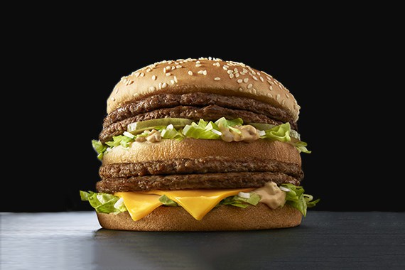 Giga Big Mac burger that will be taller and wider than a conventional Big Mac and offer four, rather than two, beef patties for 2.8 times more meat