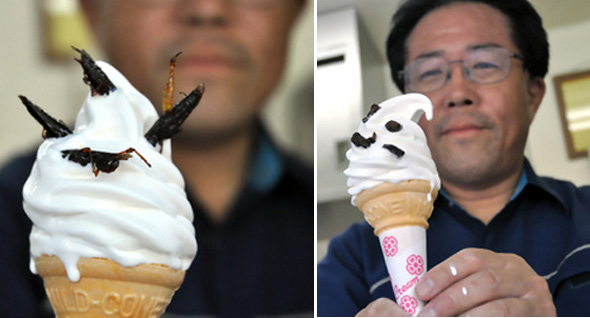 Ice Cream Cone, offers the option of bugs like grasshoppers and silkworkms as “sprinkles ”