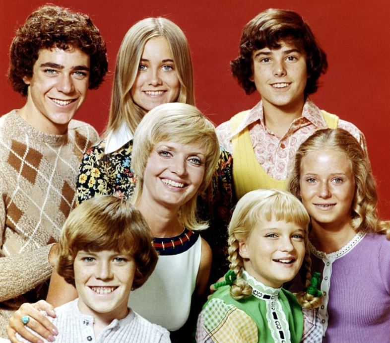 Florence Henderson with her tv children 