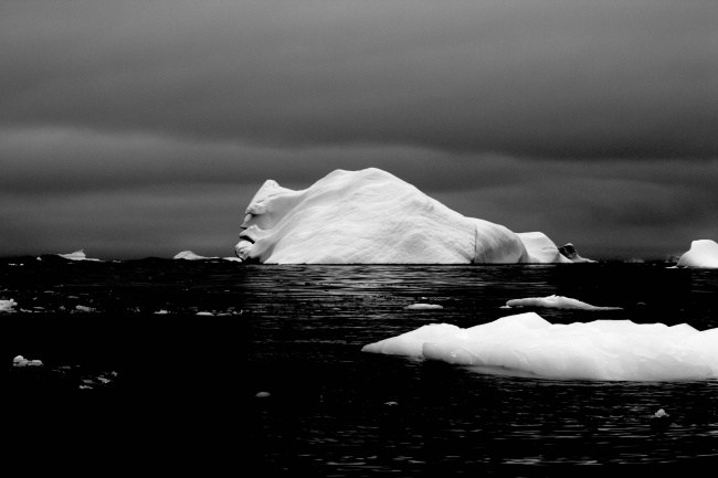 The face of an iceberg