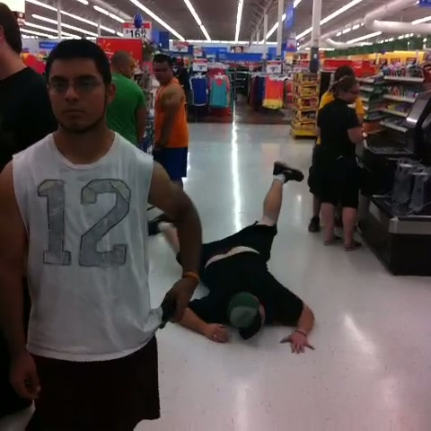 Faceplant right in the middle of Walmart