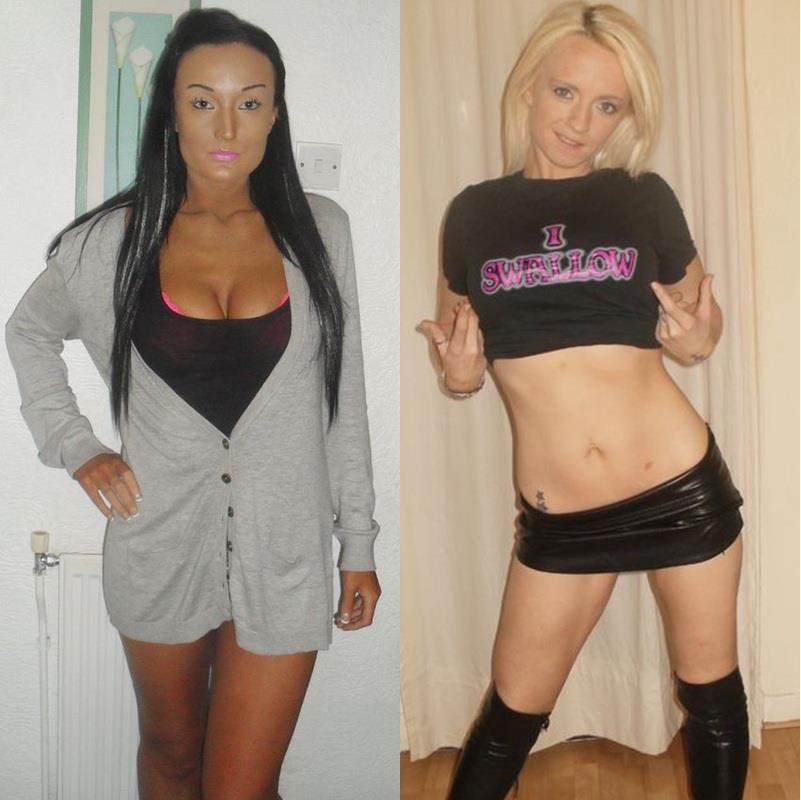 THE SEXY BRUNETTE  Vs  THE SKANKY BLONDE  !!!
SO IN A 1 ON 1 CATFIGHT BETWEEN THESE TWO SLUTS WHO DO YOU THINK WOULD WIN